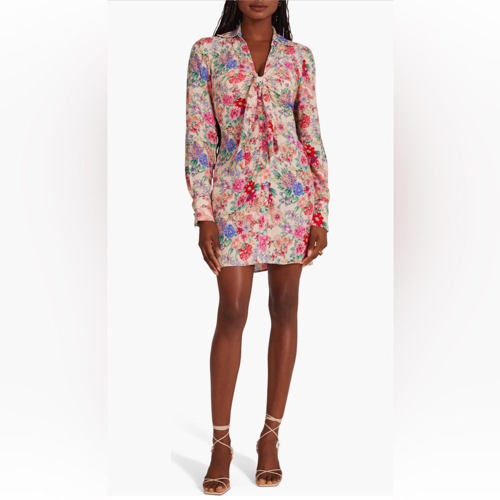 Favorite Daughter The Barely Holding It Together Floral Long
Sleeve Mini Dress 4 - Picture 4 of 7